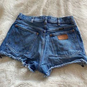 Wrangler high waisted jean shorts